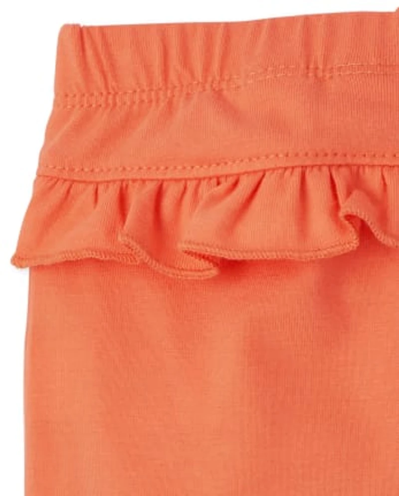 Baby Girls Floral Ruffle Pants 2-Pack
