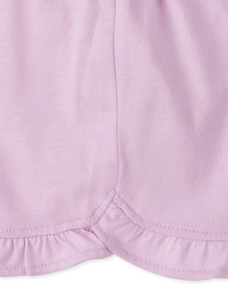 Lot de 4 shorts à volants pour bébé fille