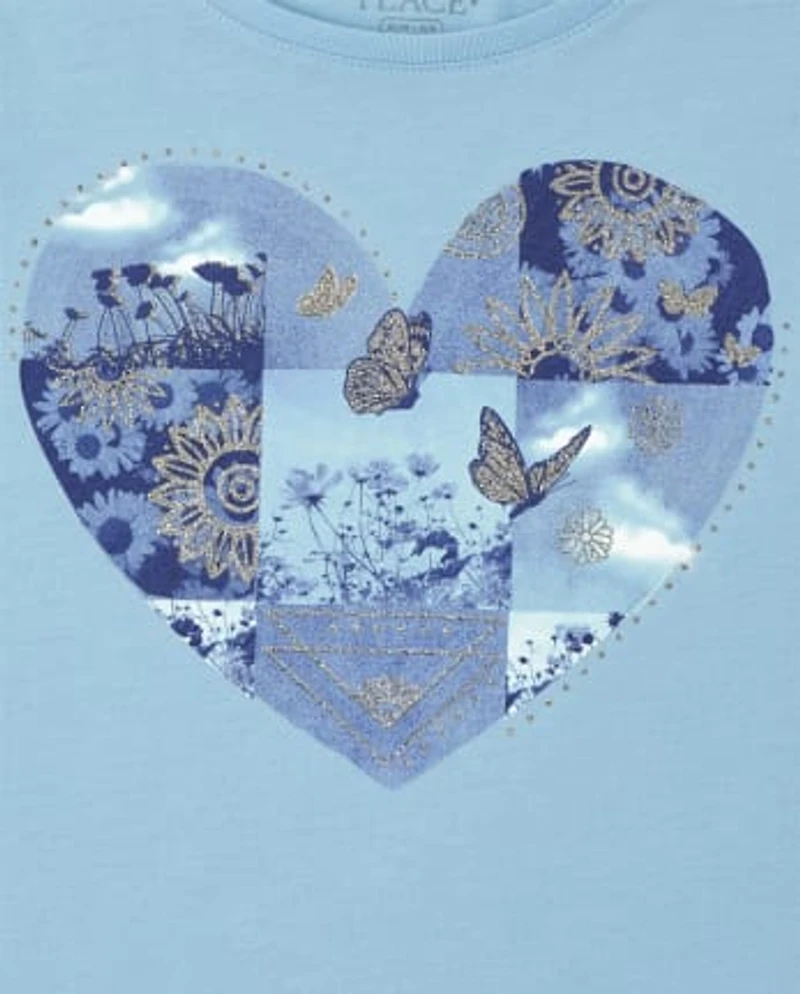 Girls Butterfly Floral Graphic Tee 3-Pack