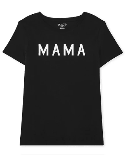 Womens Matching Family Mama Graphic Tee