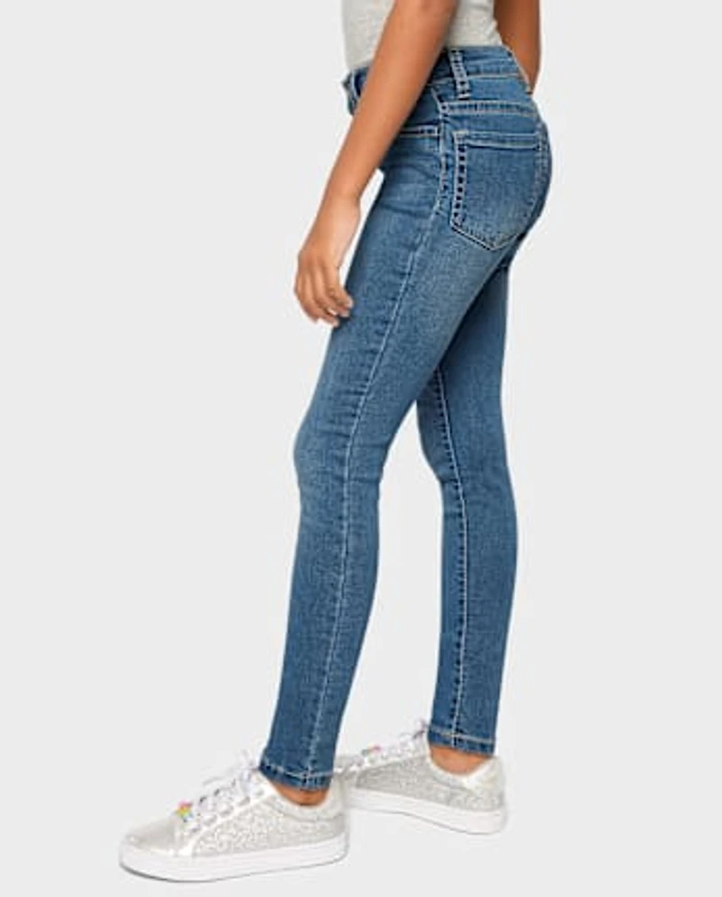 Girls Knit Denim Jeggings - Plus