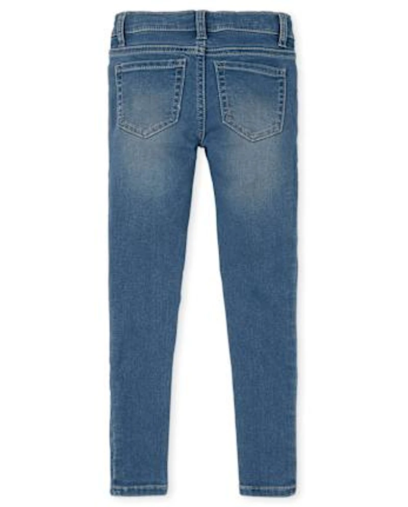 Girls Knit Denim Jeggings - Plus