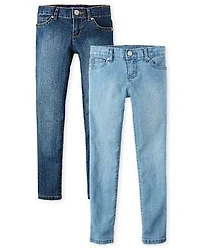 Lot de 2 jeans super skinny pour fille