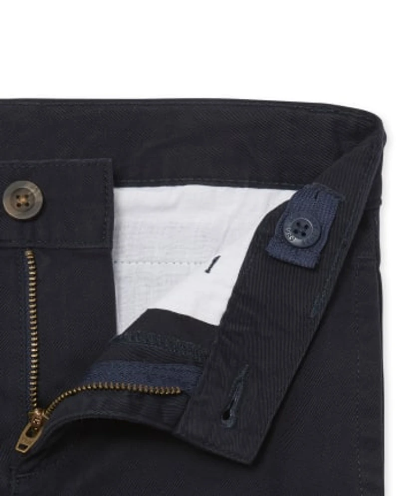 Boys Uniform Stretch Straight Chino Pants -Pack
