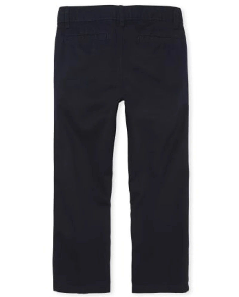 Boys Uniform Stretch Straight Chino Pants -Pack