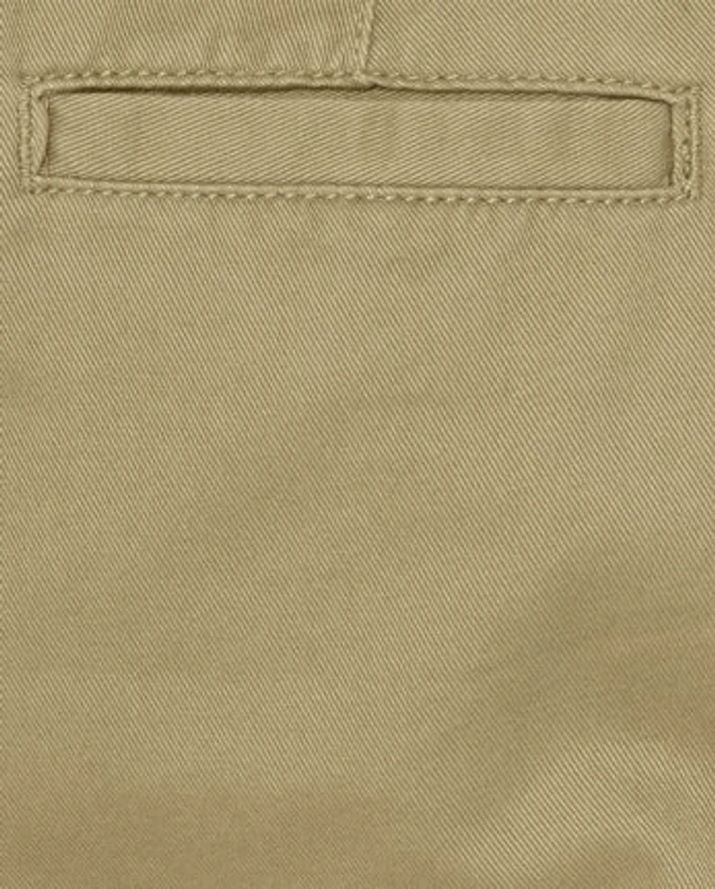 Boys Uniform Stretch Straight Chino Pants 4-Pack