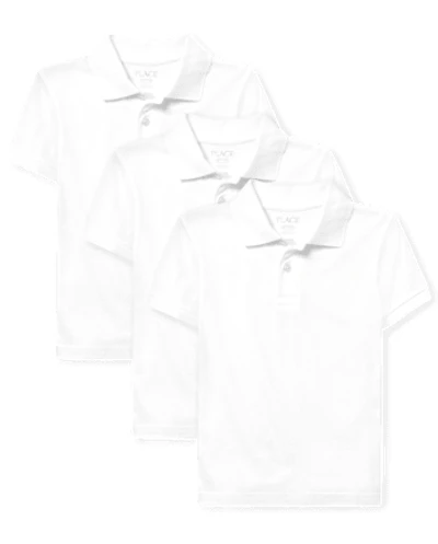 Boys Uniform Soft Jersey Polo 3-Pack