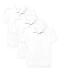 Boys Uniform Soft Jersey Polo 3-Pack