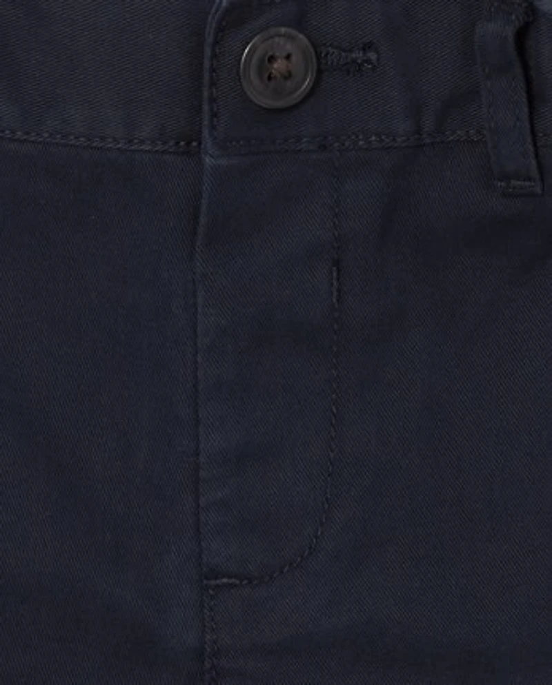 Baby And Toddler Boys Uniform Stretch Chino Shorts 3-Pack