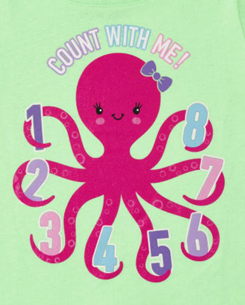 Toddler Girls Educational Graphic Tee 2-Pack