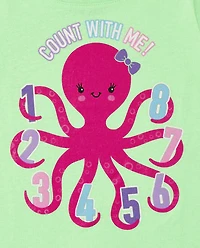 Toddler Girls Educational Graphic Tee 2-Pack