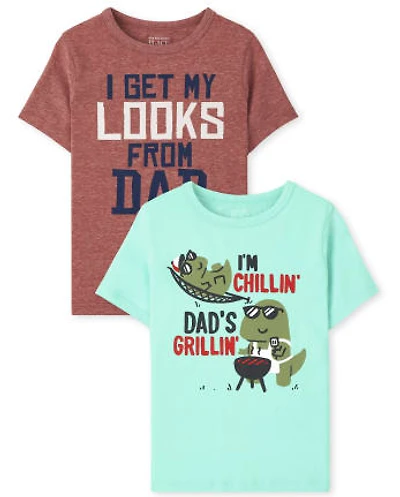 Baby And Toddler Boys Dad Graphic Tee 2-Pack
