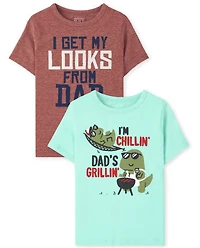 Baby And Toddler Boys Dad Graphic Tee 2-Pack