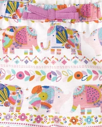 Baby Girls Elephant Ruffle Shorts 3-Pack