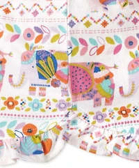 Baby Girls Elephant Ruffle Shorts 3-Pack
