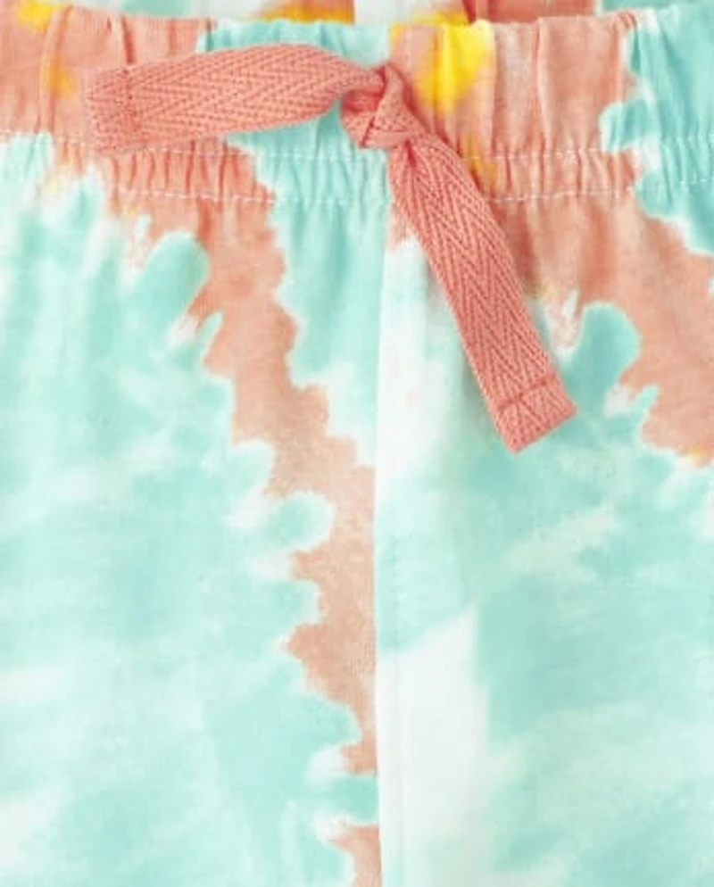Lot de 2 shorts tie-dye unisexe pour bébé