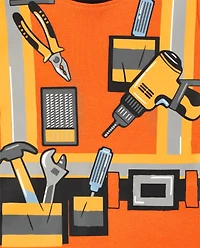 Baby And Toddler Construction Snug Fit Cotton Pajamas 2-Pack