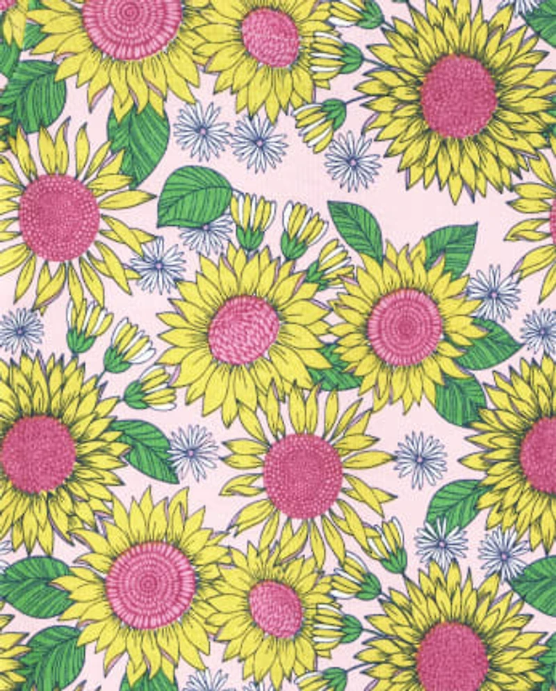 Baby And Toddler Girls Sunflower Snug Fit Cotton One Piece Pajamas