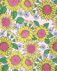 Baby And Toddler Girls Sunflower Snug Fit Cotton One Piece Pajamas