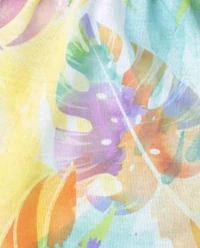 Girls Tropical Leaf Pajama Shorts