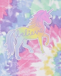 Baby And Toddler Girls Glow Unicorn Tie Dye Snug Fit Cotton Pajamas 2-Pack