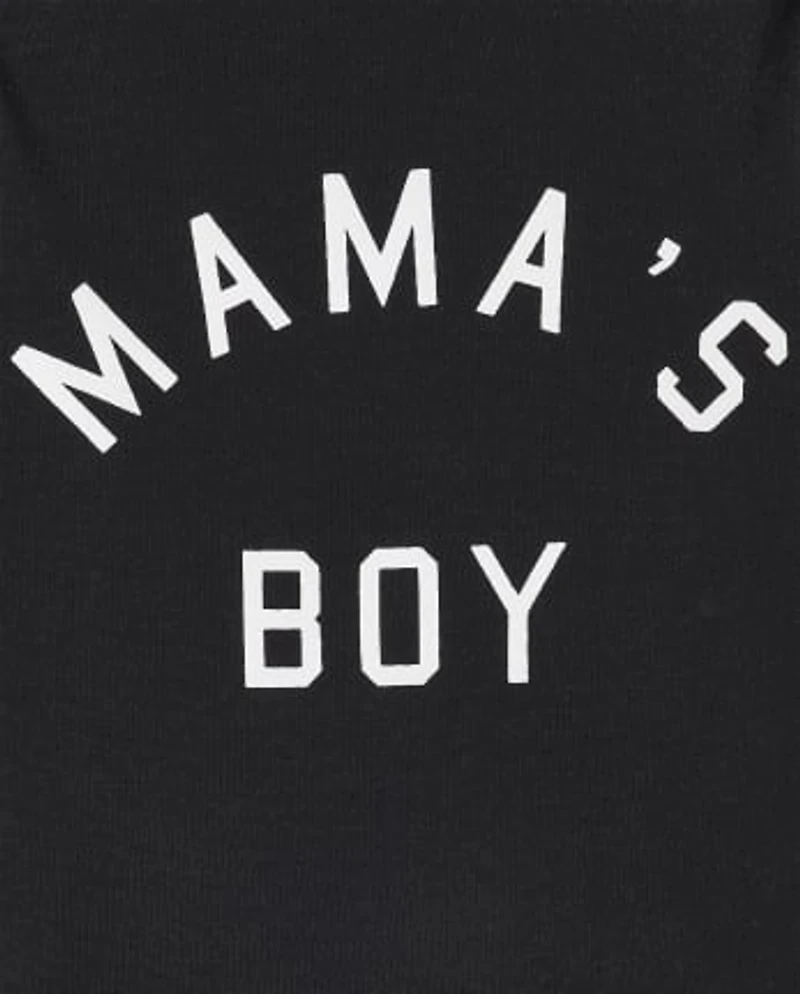 Baby Boys Matching Family Mama's Boy Graphic Bodysuit