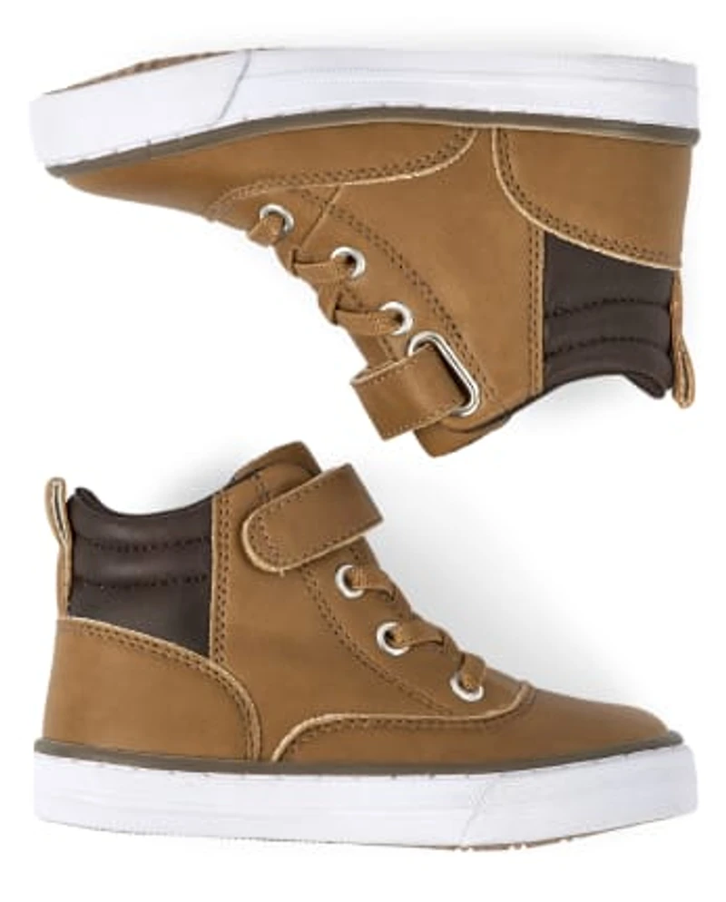 Toddler Boys Lace Up Hi Top Sneakers