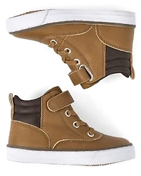 Toddler Boys Lace Up Hi Top Sneakers