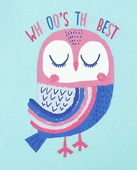 Baby And Toddler Girls Owl Snug Fit Cotton Pajamas