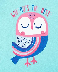 Baby And Toddler Girls Owl Snug Fit Cotton Pajamas