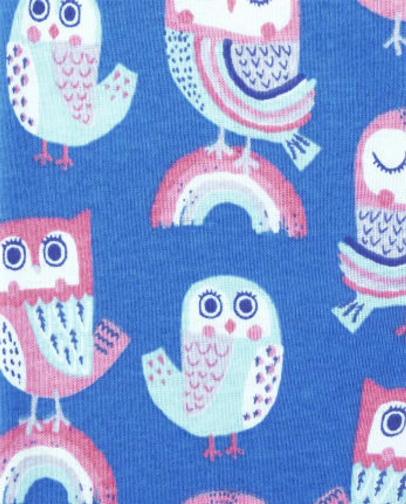 Baby And Toddler Girls Owl Snug Fit Cotton Pajamas
