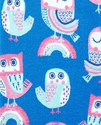 Baby And Toddler Girls Owl Snug Fit Cotton Pajamas
