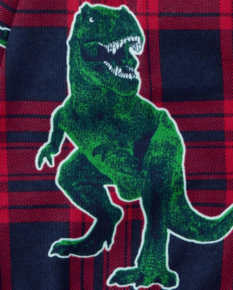 Baby And Toddler Matching Family Christmas Tree-Rex Snug Fit Cotton Pajamas