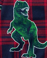 Baby And Toddler Matching Family Christmas Tree-Rex Snug Fit Cotton Pajamas