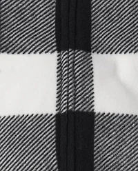 Baby And Toddler Matching Family Buffalo Plaid Fleece One Piece Pajamas