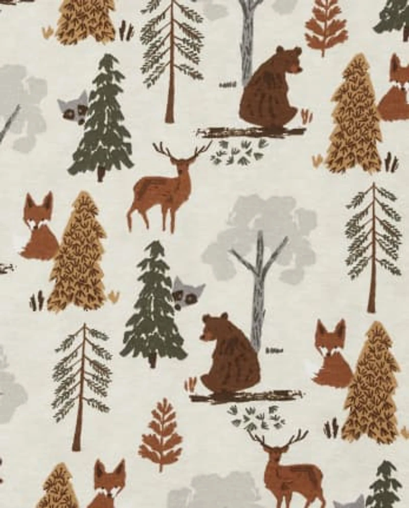 Kids Matching Family Woodland Friends Snug Fit Cotton Pajamas
