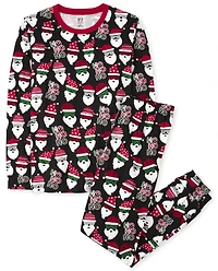 Pyjama en coton unisexe pour adulte assorti Family Glow Ho