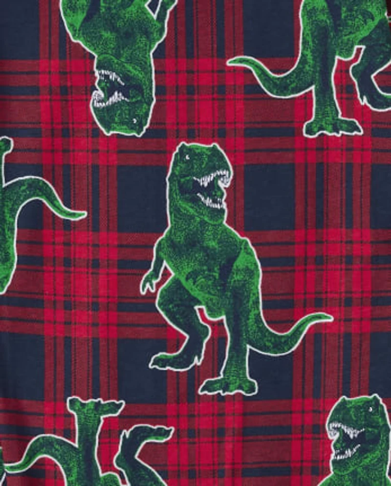 Pyjama unisexe en coton assorti pour adulte avec sapin de Noël et rex