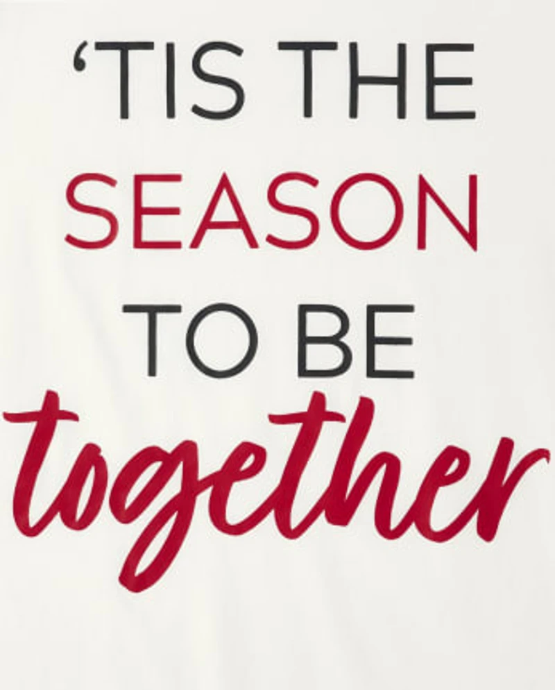 Adult Matching Family 'Tis The Season Buffalo Plaid Cotton And Fleece Pajamas