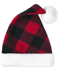 Kids Matching Family Buffalo Plaid Santa Hat