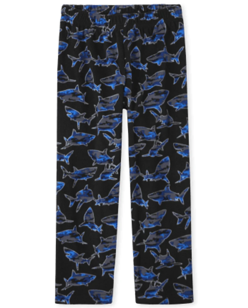 Boys Print Fleece Pajama Pants