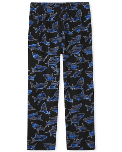Boys Print Fleece Pajama Pants