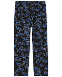 Boys Print Fleece Pajama Pants