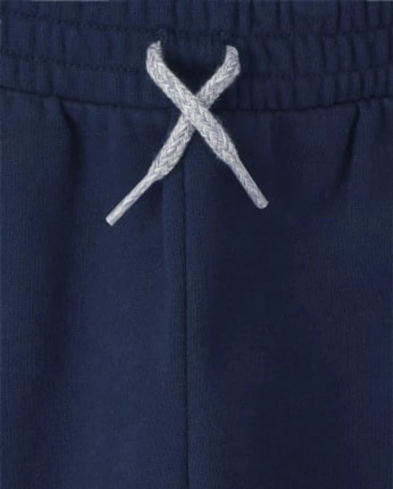 Toddler Boys Side Stripe Fleece Jogger Pants 2-Pack