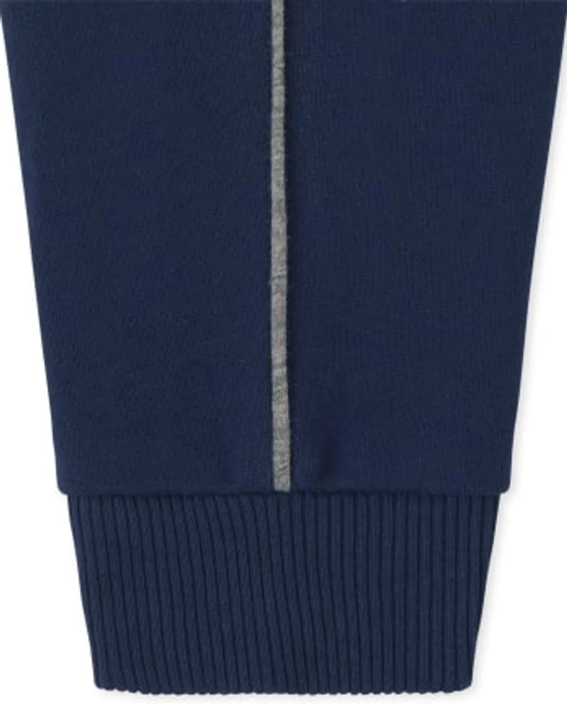 Toddler Boys Side Stripe Fleece Jogger Pants 2-Pack