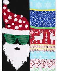 Kids Matching Family Santa Crew Socks 3-Pack