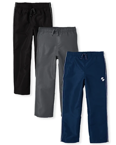 Boys Wind Pants 3-Pack