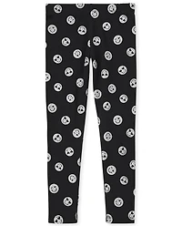 Girls Glitter Print Leggings