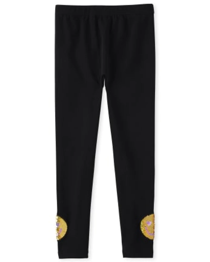 Girls Flip Sequin Fleece Lined Leggings 2-Pack