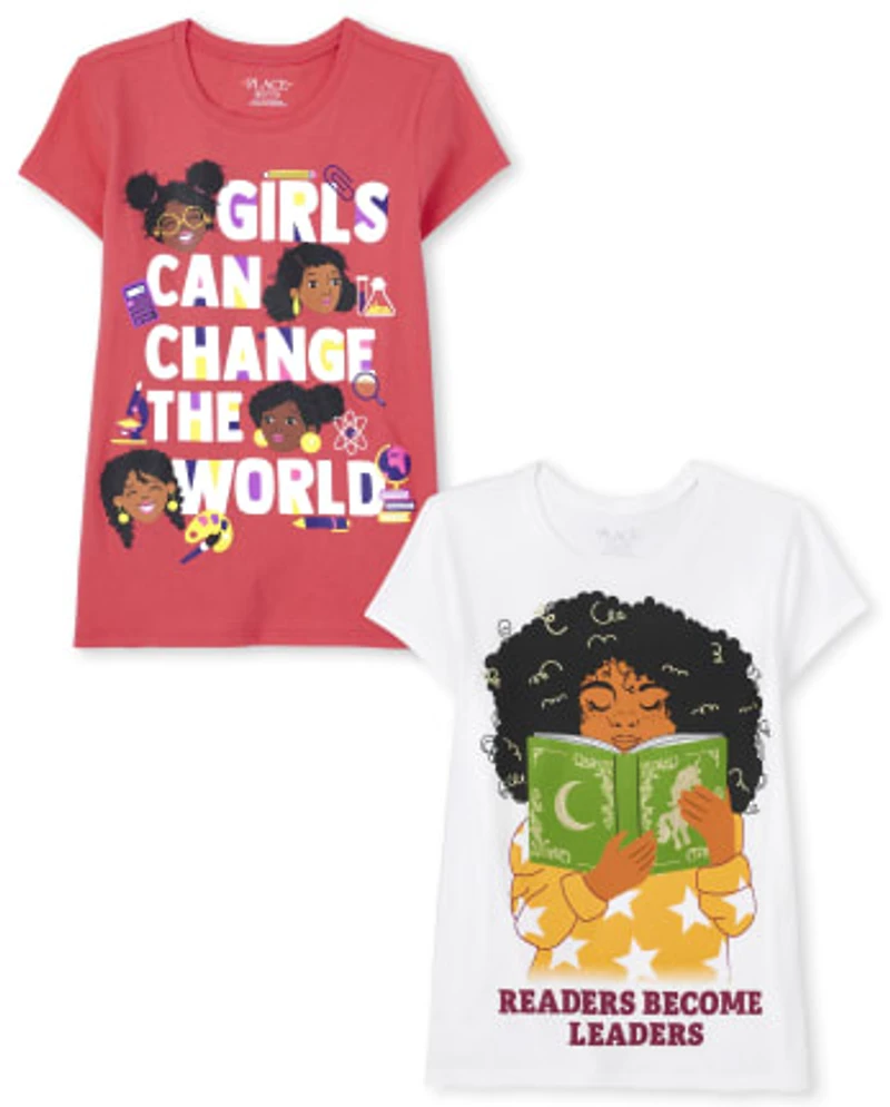 Girls School Graphic Tee 2-Pack